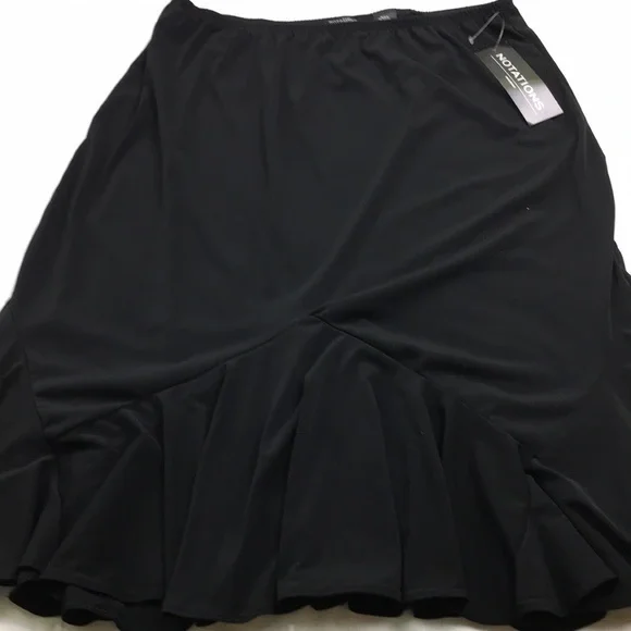 Notations Black Ruffle Hem Skirt - Picture 15 of 16